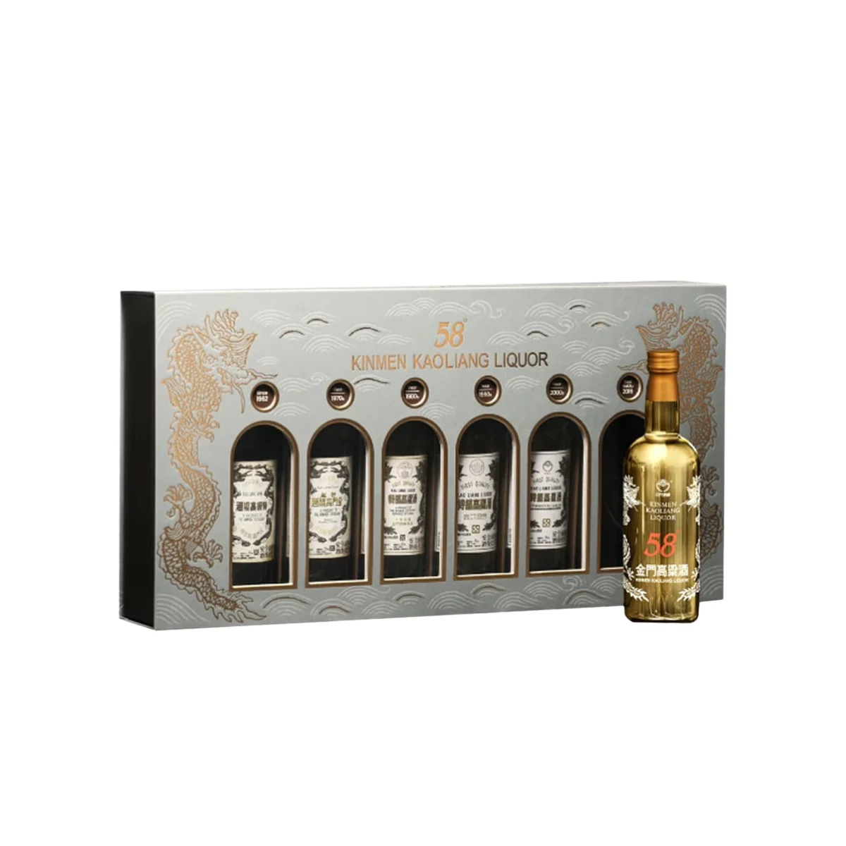 金門酒廠58白金龍袖珍時光寶盒| 買酒專家
