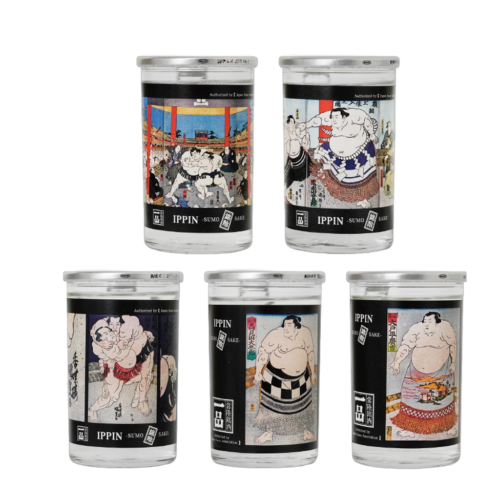 一品 相撲錦絵 東 180ml x 5本セット 一品 相撲錦絵 東 180ml x 5本セット