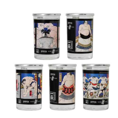 一品 相撲錦絵 西 180ml x 5本セット 一品 相撲錦絵 西 180ml x 5本セット
