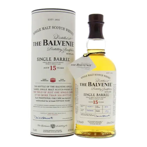 百富15年 Single Barrel 波本桶威士忌 百富15年 Single Barrel 波本桶威士忌酒瓶與筒盒